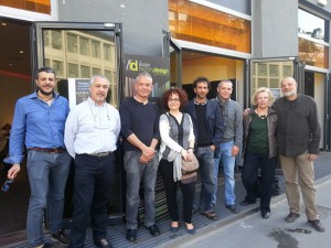 Alcuni artigiani presenti al Fuorisalone con Luigia Melaragni