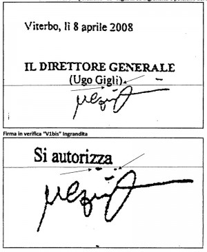 Le firme di Ugo Gigli analizzate dal perito