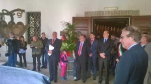 Zingaretti all'apertura del museo del vino a Castiglione in Teverina 