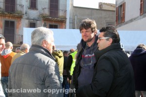 Massimo Mecarini, Filippo Rossi e Giacomo Barelli alla colazione di Pasqua