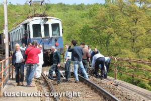 Il treno deragliato tra Soriano e Vitorchiano
