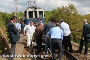 Il treno deragliato tra Soriano e Vitorchiano