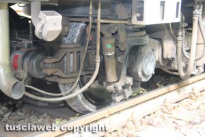 Il treno deragliato tra Soriano e Vitorchiano