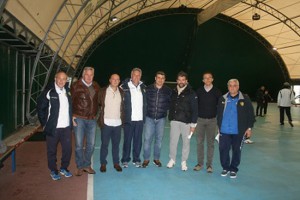 Peruzzi in visita al Calcio Tuscia