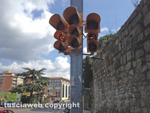 Viterbo - L'incrocio tra via Rosselli e via Capocci