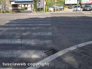 Viterbo - L'incrocio tra via Rosselli e via Capocci