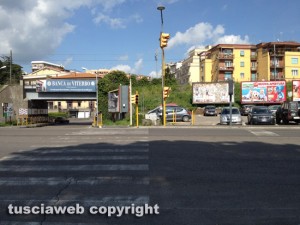 Viterbo - L'incrocio tra via Rosselli e via Capocci