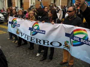 La Uil scuola Viterbo a una manifestazione