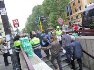 I volontari Asvom in azione a Roma