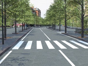 Il render del futuro parcheggio in via Genova