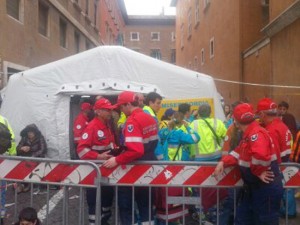 La protezione civile dell'Associazione nazionale carabinieri Viterbo a Roma per la santificazione dei papi