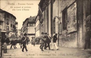 Processo Cuocolo: gli imputati si avviano alla corte d'assise (1911)