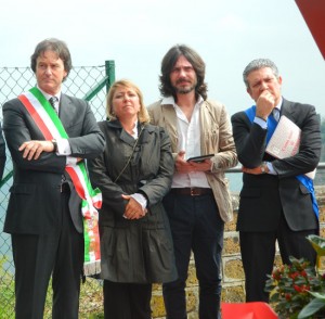 Bigiotti durante l'intitolazione del parco belvedere a Falcone e Borsellino