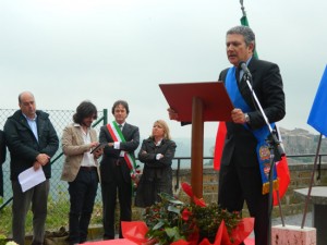 Meroi durante l'intitolazione del parco belvedere a Falcone e Borsellino 