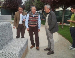 Paolo Portoghesi e Giancarlo Contessa al parco Ivan Rossi a Civita Castellana 