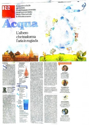 L'articolo di Repubblica che si occupa dell'invenzione di Vittori