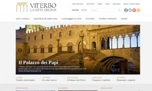 Una bozza del sito dedicato al turismo