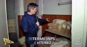 Jimmy Ghione alle ex terme Inps