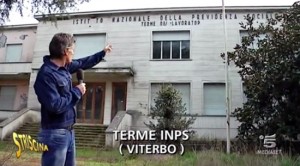 Jimmy Ghione alle ex terme Inps