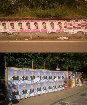 Manifesti abusivi a Vetralla