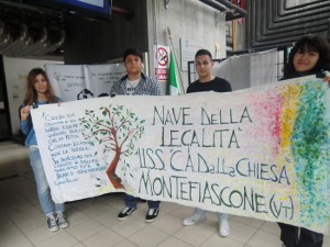Gli studenti dell'istituto Dalla Chiesa di Montefiascone