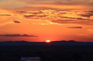 Il tramonto su Viterbo - Giobatta Contrucci