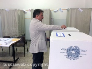 Enrico Panunzi al seggio