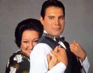 Il soprano spagnolo Montserrat Caballé e Freddie Mercury