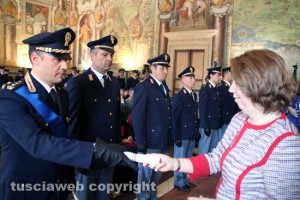 Festa della polizia, un momento della premiazione