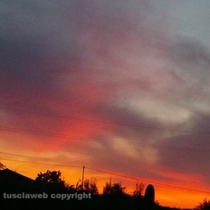 Viterbo - Tramonto sulla Superstrada