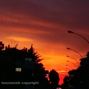 Viterbo - Tramonto sulla Superstrada