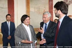 Il minstor Franceschini, Michelini e Laura Belli