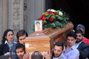 I funerali di Paolo Aquilani