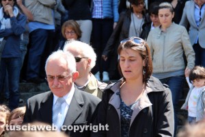 I funerali di Paolo Aquilani - Il padre Luciano e la madre Gabriella Passari