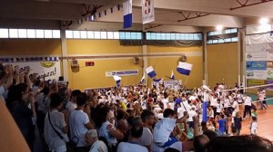 Il palazzetto stracolmo per la finale