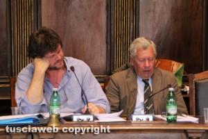 Viterbo - Il consiglio comunale - Filippo Rossi e Leonardo Michelini