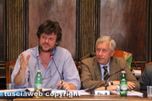 Viterbo - Il consiglio comunale - Filippo Rossi e Leonardo Michelini