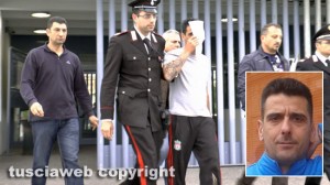 Mirko Giuliani nel riquadro e all'uscita dalla procura