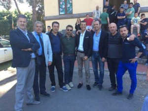 Al centro con gli occhiali il nuovo sindaco di Tuscania Fabio Bartolacci 