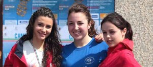 Le marciatrici dell’Alto Lazio Gina Pascal, Flavia Facchinetti e Maria Vagnoni