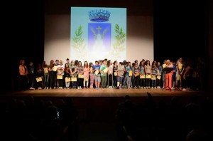 Gli studenti alla premiazione 