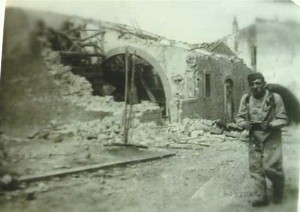 Il molino Carelli distrutto dai bombardamenti 