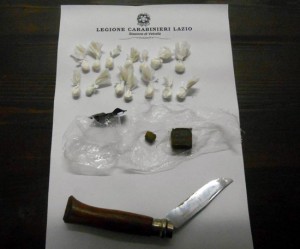 La droga trovata e sequestrata