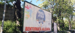 Il manifesto in via Danielli