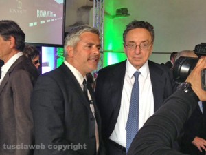 Enrico Lucci e Gianni De Michelis alla presentazione di Roma Vetus 