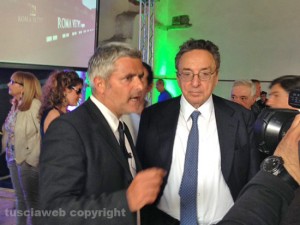 Enrico Lucci e Gianni De Michelis alla presentazione di Roma Vetus 