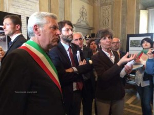 Il sindaco Michelini e il monistro Franceschini a palazzo dei Priori