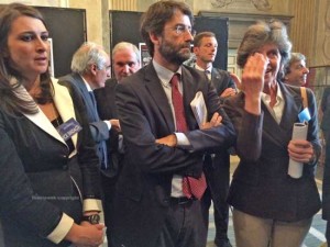 Il vicesindaco Ciambella, il ministro Franceschini e l'assessora Saraconi 