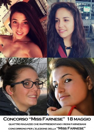 Le ragazze in gara per miss Farnese