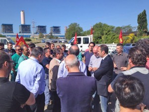 Caci incontra i lavoratori Enel